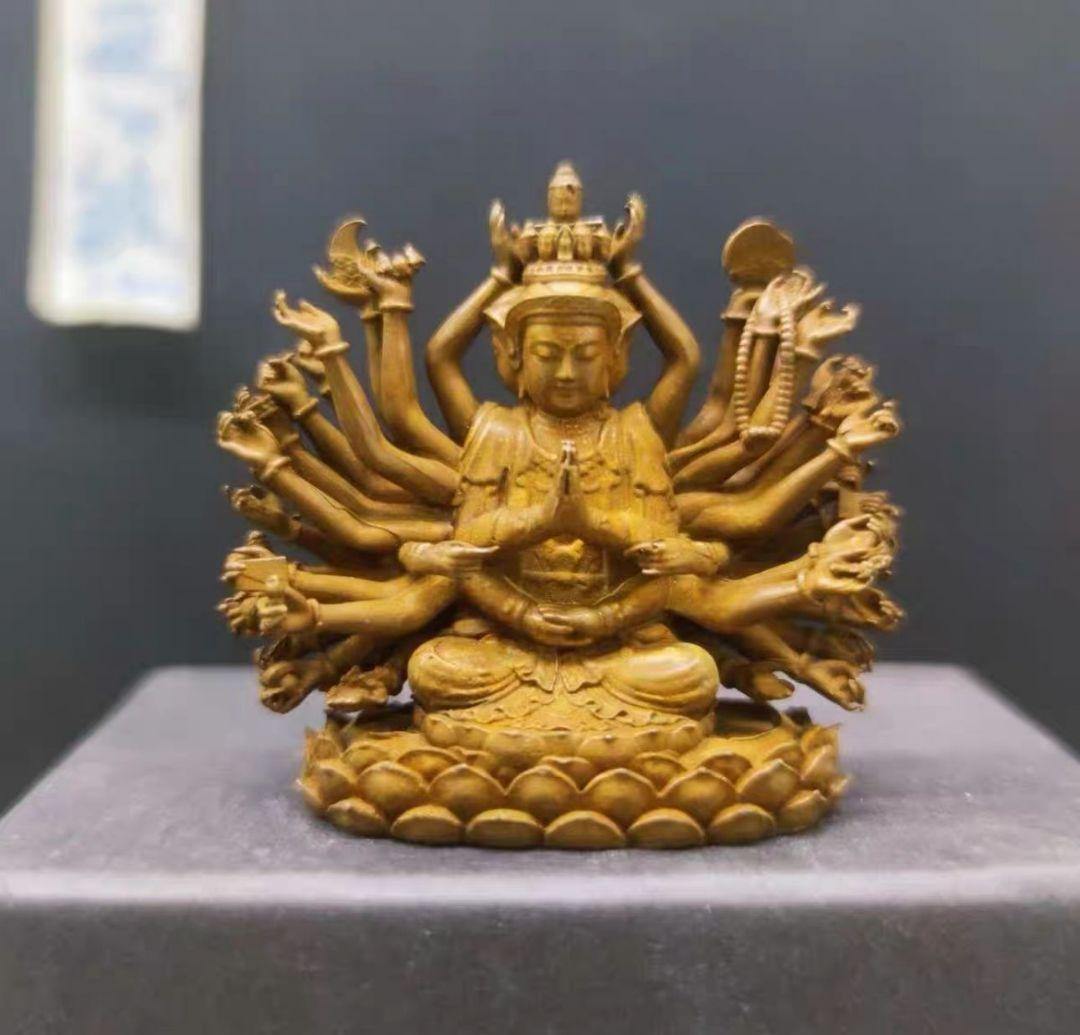 仏教美術 仏像 準提母菩薩仏像 十八臂仏母 仏堂供仏 彫刻 置物 開運