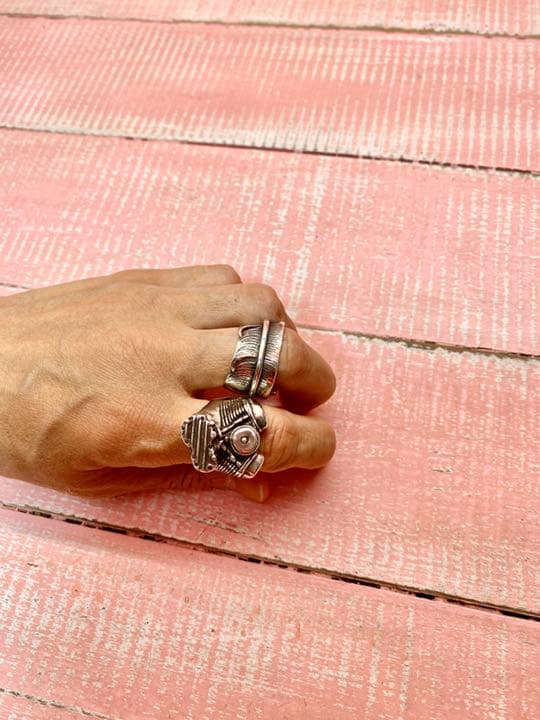 あーちゃん様専ネイティブスピリット　フェザーリング　スターリングシルバー　925