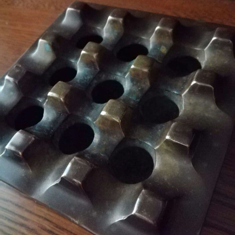 逸品 真鍮 灰皿 ミッドセンチュリー オブジェ スウェーデン