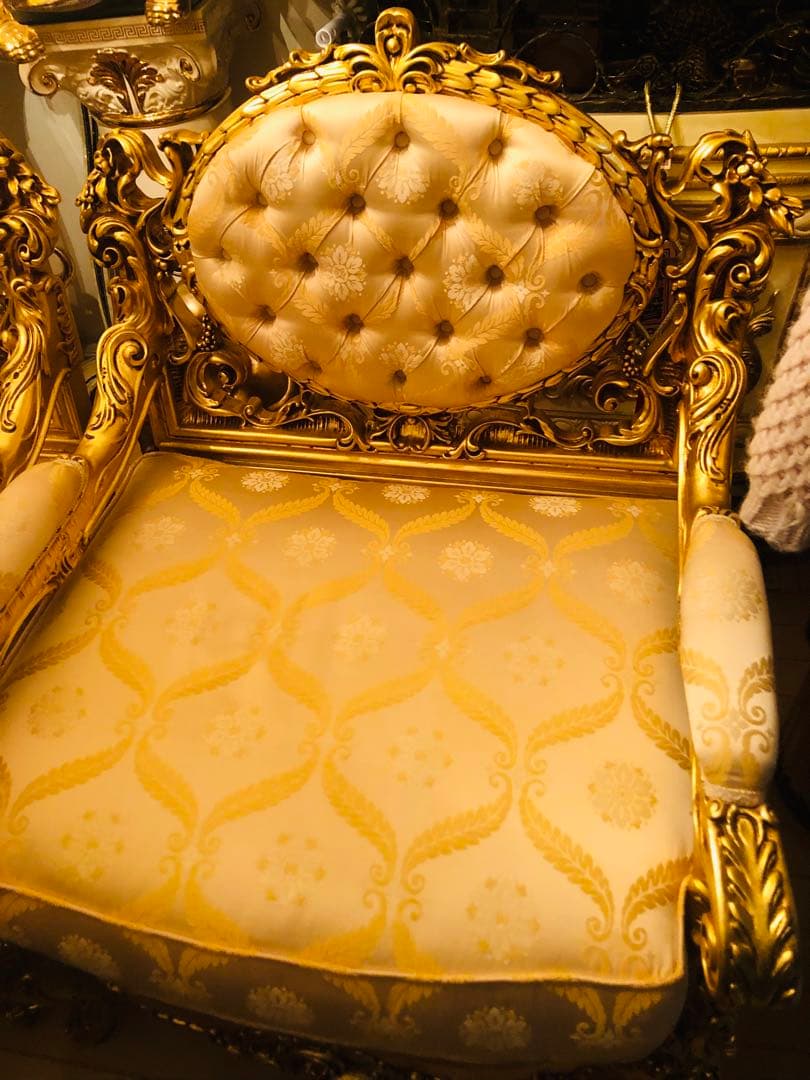 超豪華シリックゴールド金箔 1脚用 イタリア製