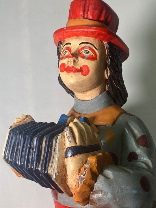 Q 1点物 輸入 大型 彫刻 ヴィンテージ ピエロ