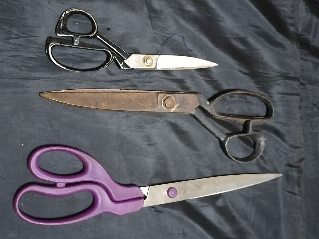 はさみ54本クラシック裁ちばさみ 黒レトロヴィンテージピンキング