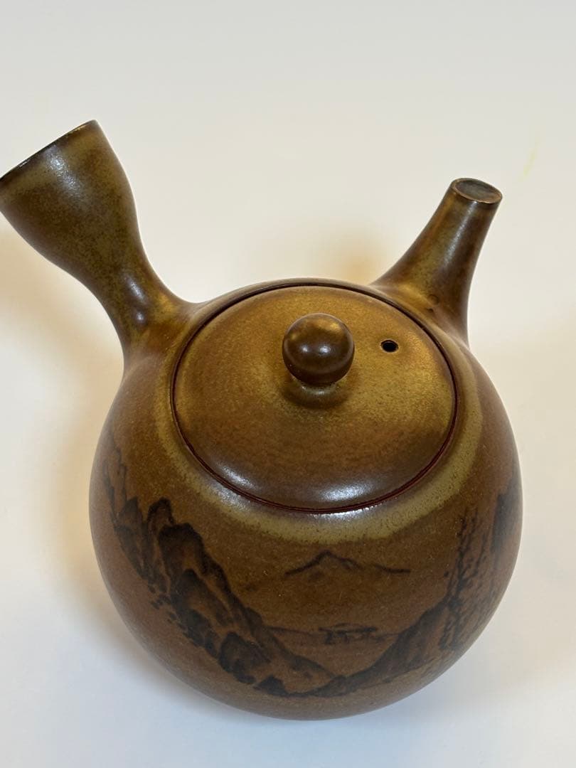 佐渡 無名異焼き 茶器セット湯呑み茶碗 5客 急須 1個 3代目伊藤