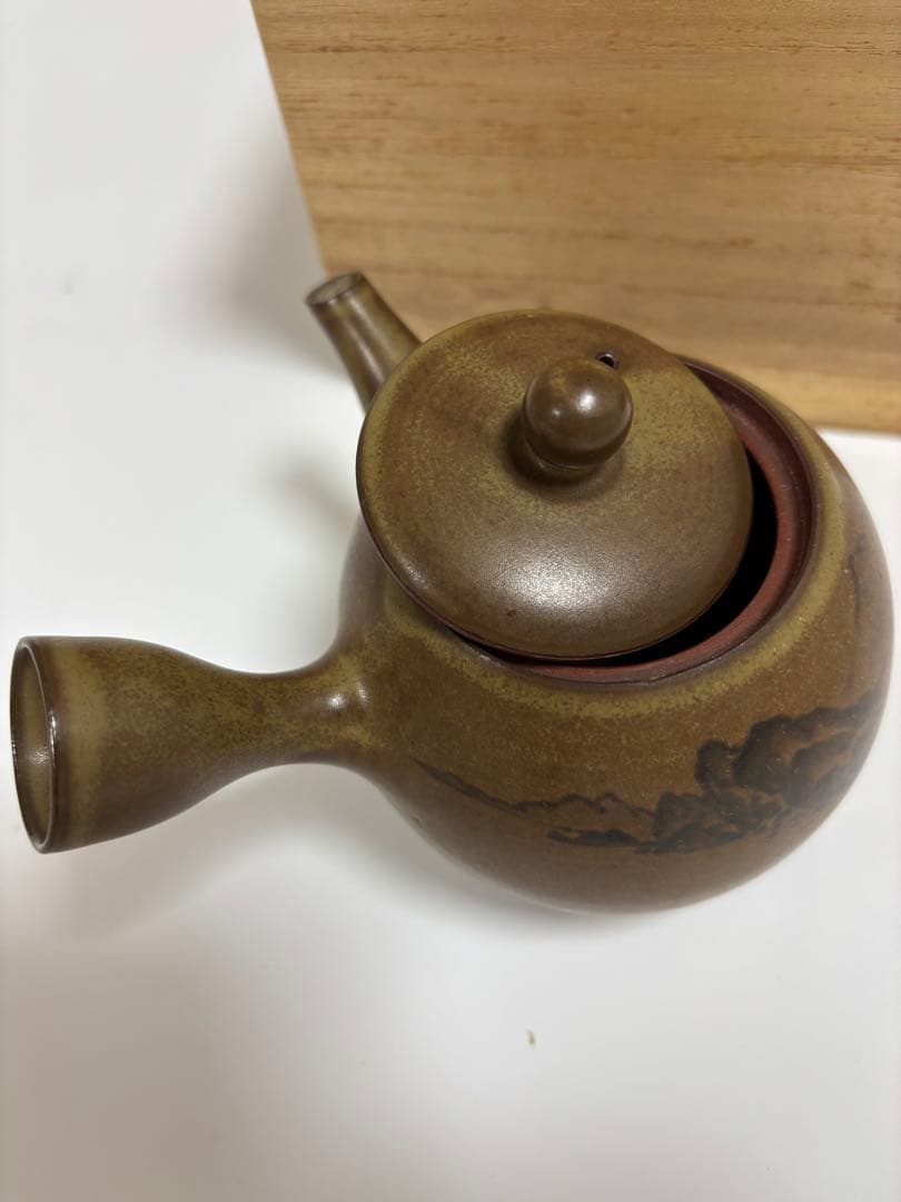 佐渡 無名異焼き 茶器セット湯呑み茶碗 5客 急須 1個 3代目伊藤