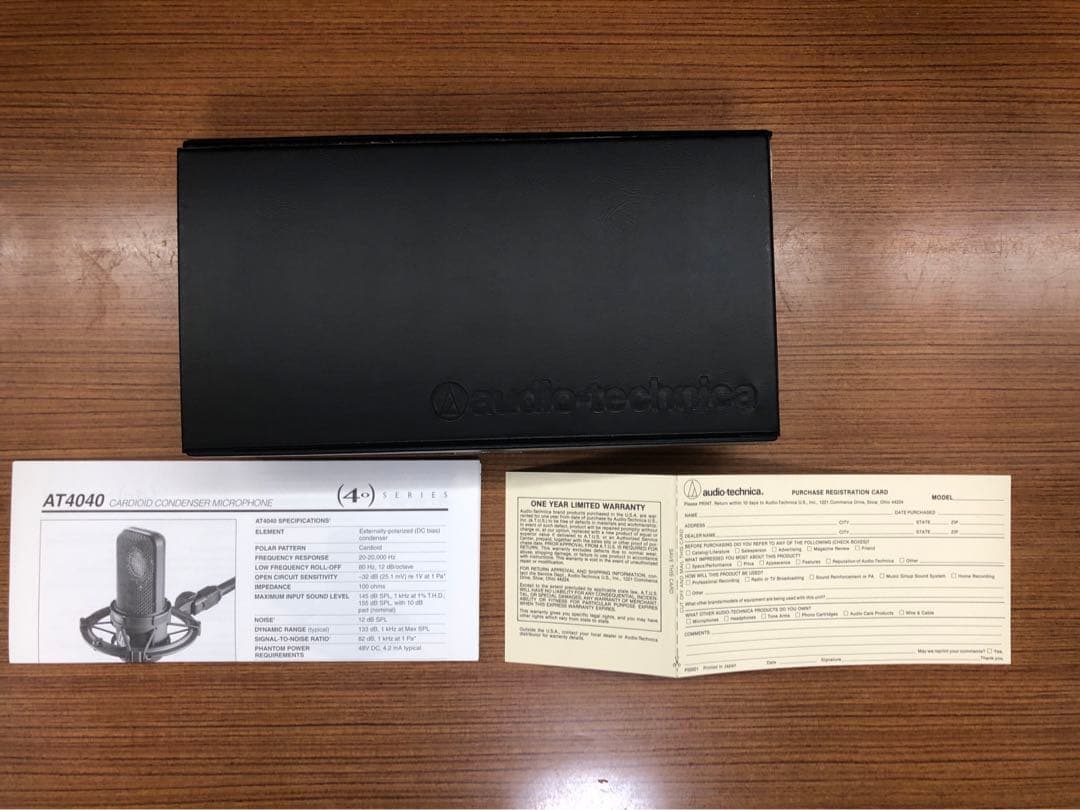 audio-technica AT4040 ケーブル　マイクアーム付
