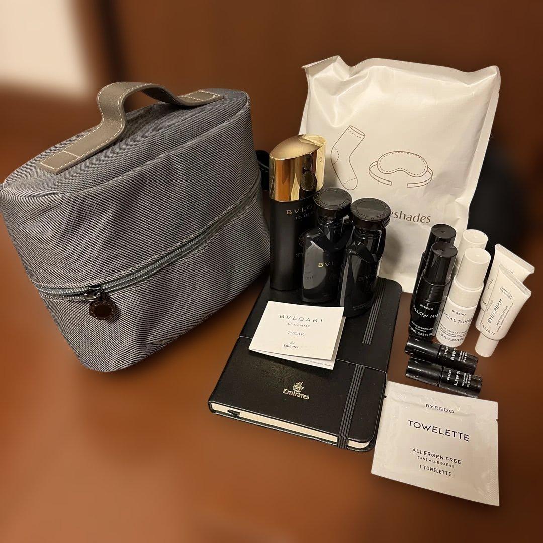 Emirates エミレーツ航空ブルガリBVLGARIアメニティポーチ おまけ付