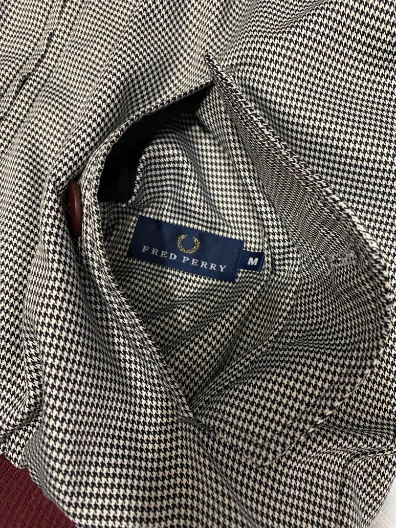 FRED PERRY チェック/キルティング☆リバーシブルブルゾン M