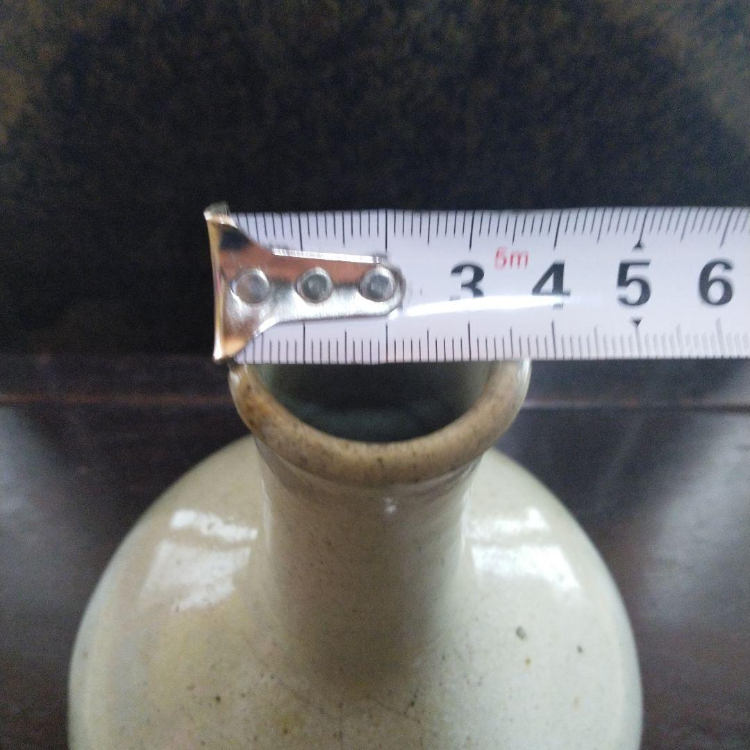 NO293 相馬焼 上野目焼 徳利 糠白釉 時代物 美術品・アンティーク