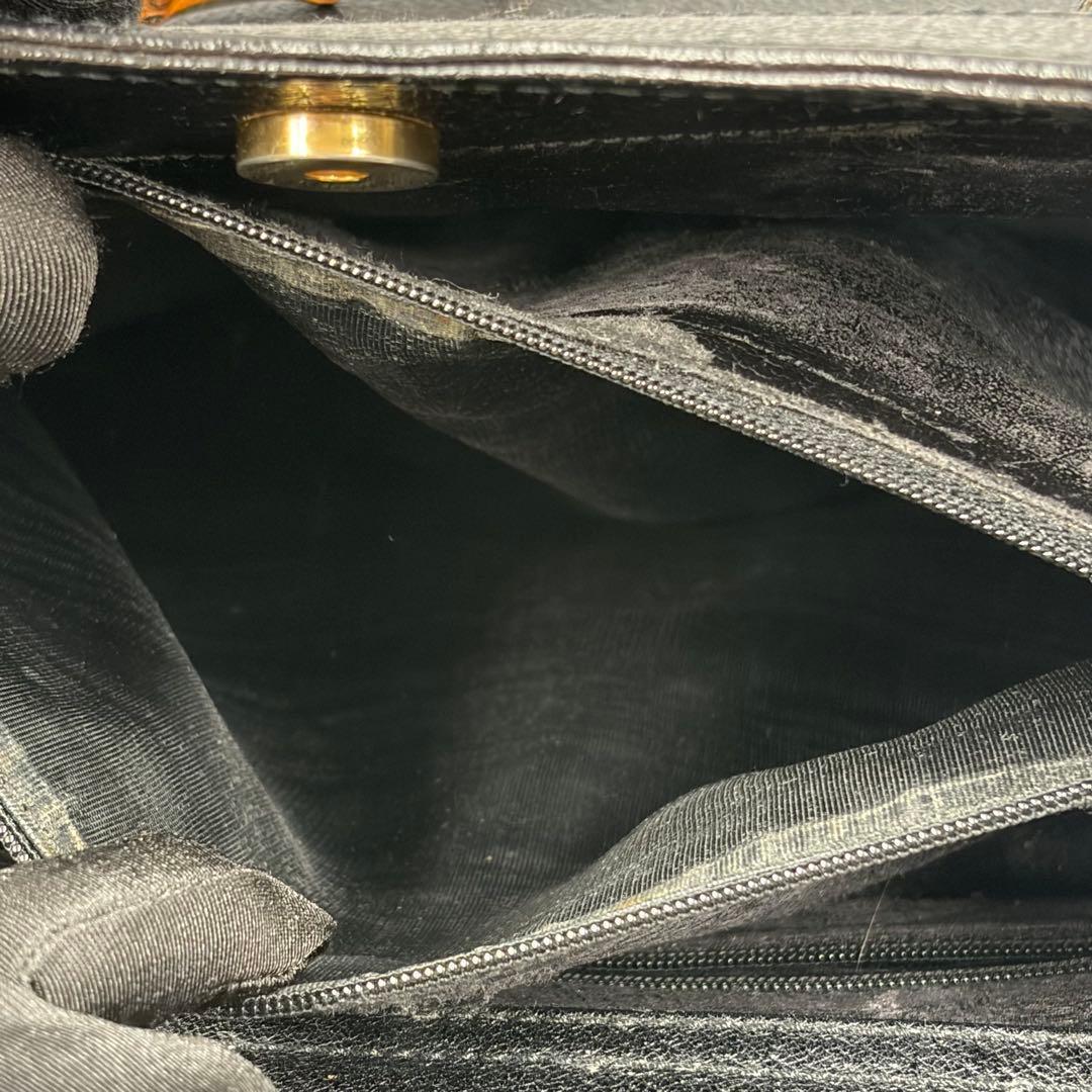 GUCCI ダイアナ バンブー ハンドバッグ トートバッグ ブラック 864