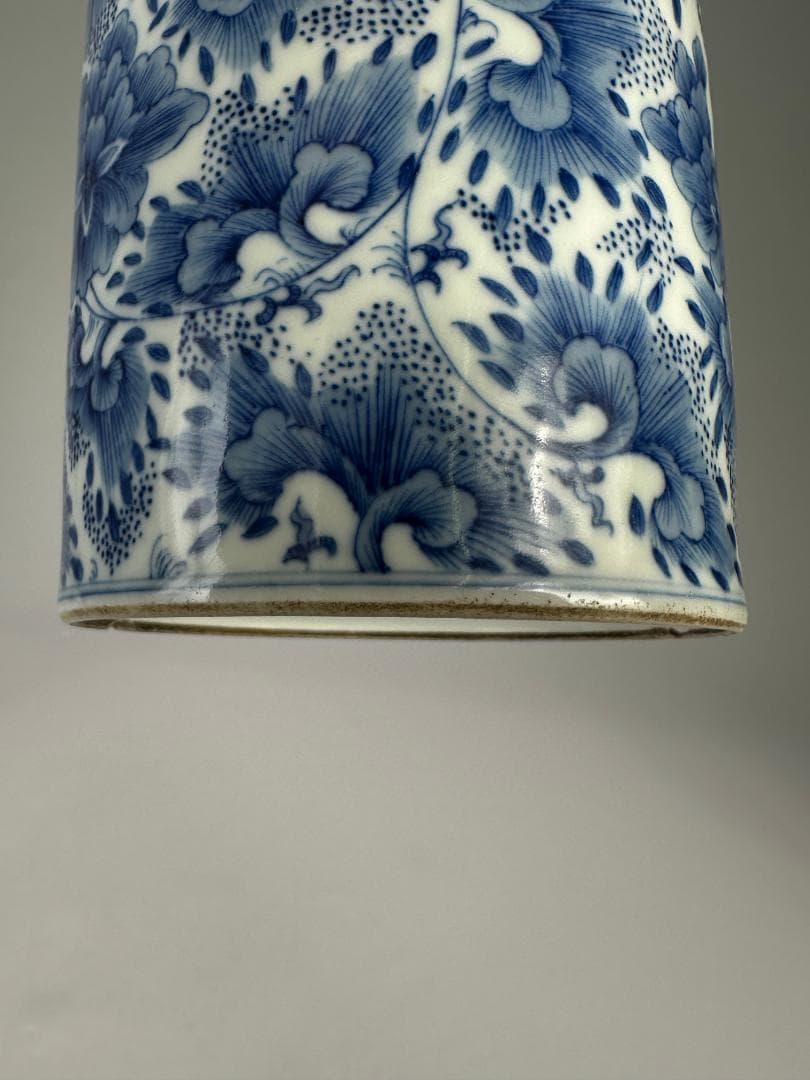 中国美術 煎茶道具 茶器 青花花卉文茶壺 染付茶入 時代 古物 唐物