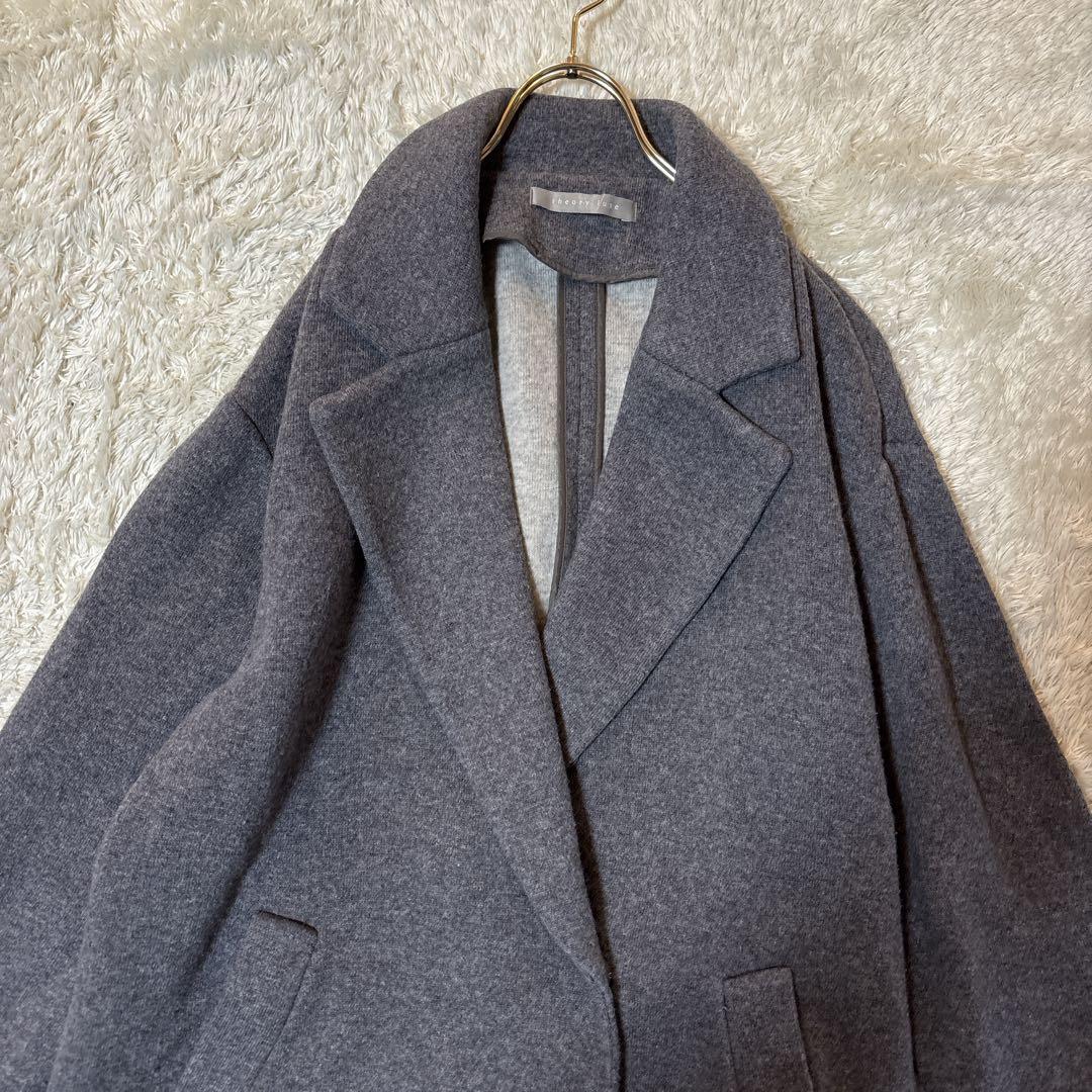 美品＊Theory luxe セオリーリュクス アルパカ混 ウールコート グレー