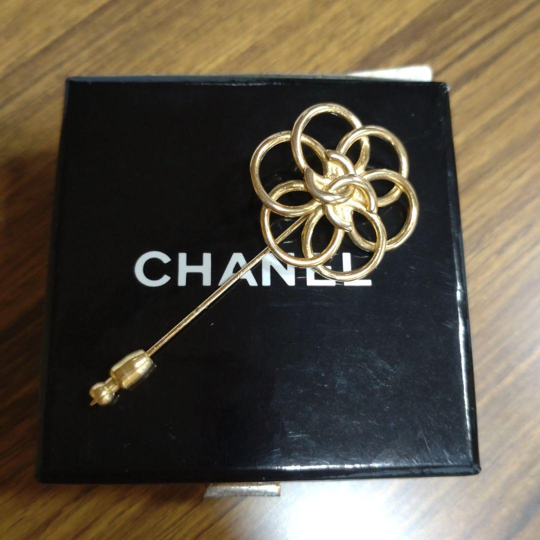 シャネル　ブローチ　ココマーク　ピン　フラワー　花　カメリア　ゴールド シャネル ブローチ ココマーク ピン フラワー 花 カメリア ゴールド