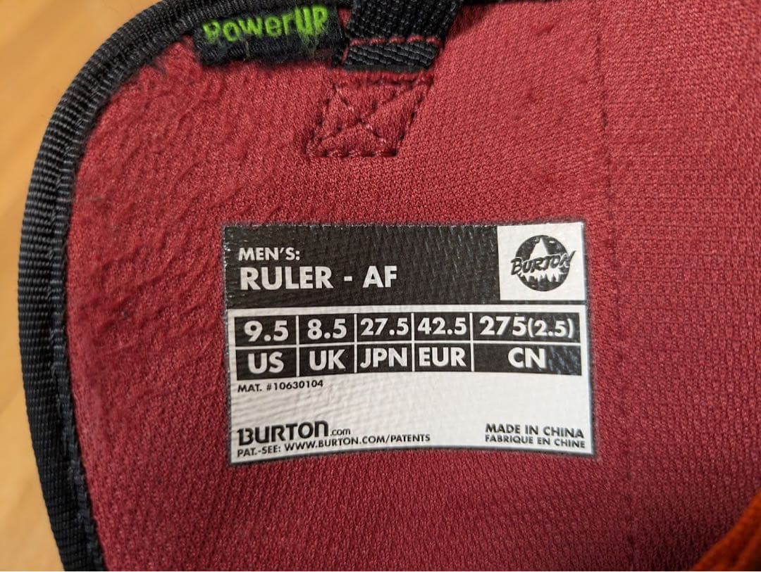 Burton RULER-AF 27.5cmバートン ルーラー アジアンフィット