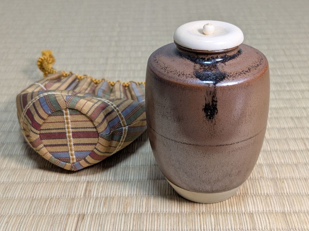 上野焼＆尾戸焼 肩衝茶入セット 熊谷光甫 土居庄次