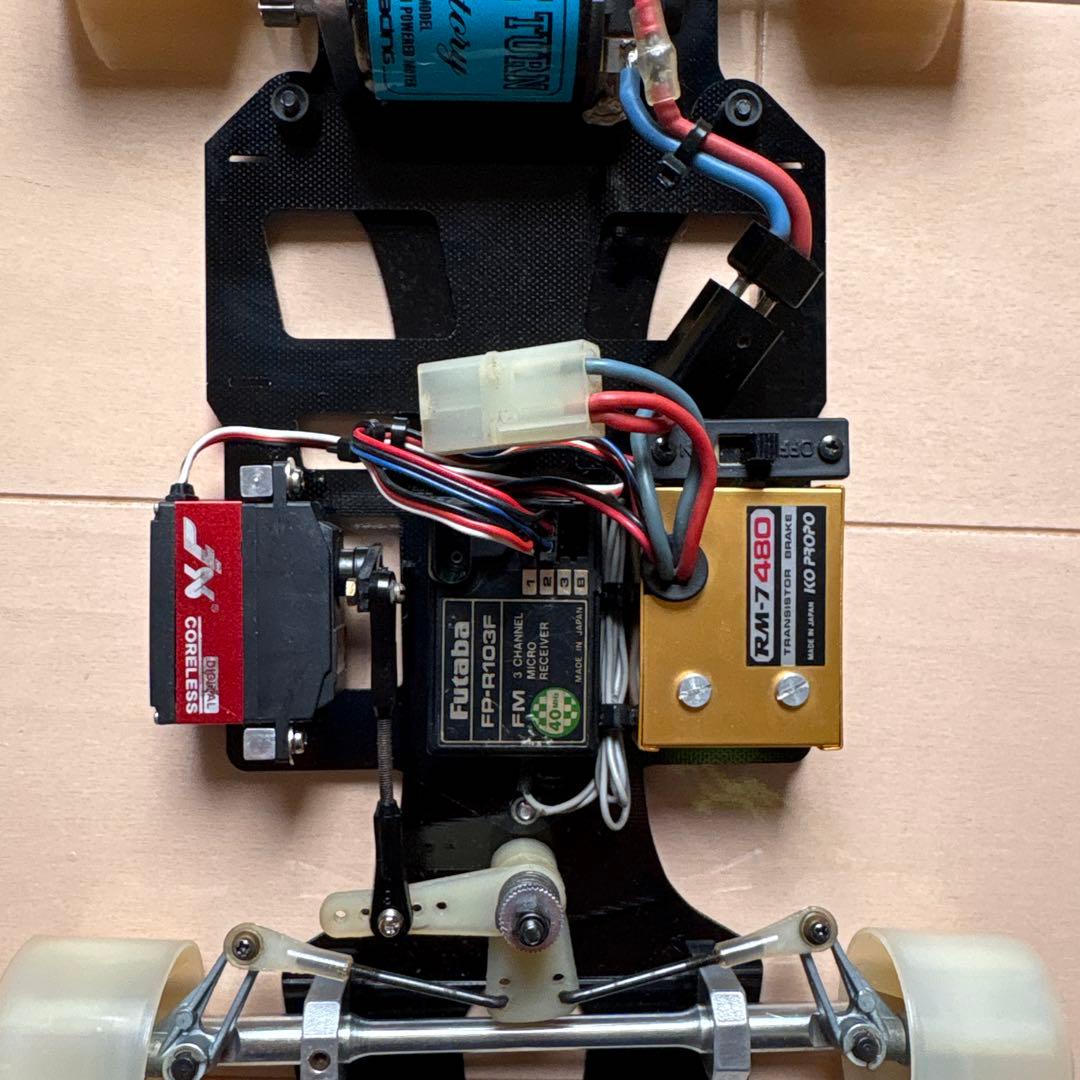 ayk ラジコン EXL480 ビンテージ イエローホイール後輪付き レトロ