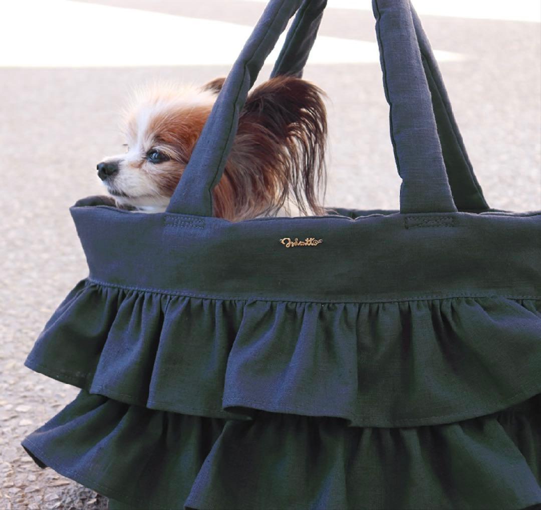 Mimtto ミムットRuffled Linen Bag キャリーバッグ 犬 犬キャリー