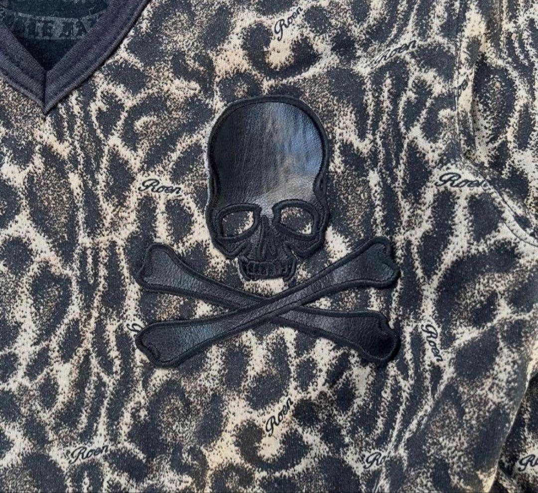 Roen ロンt skull y2k archive レオパード 平成 お兄系 - メルカリ