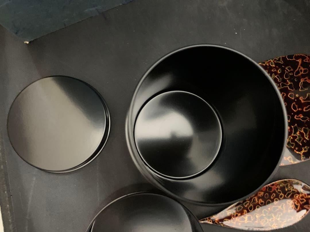 新品未使用 津軽塗 天然木伝統工芸品 茶道具セット 茶びつ茶托茶筒茶匙急須台