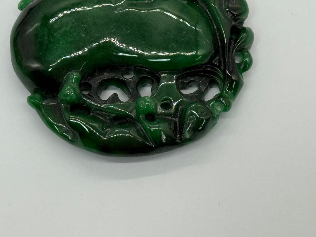 碧玉　瓜に蝙蝠　重さ54g 送料込み250530