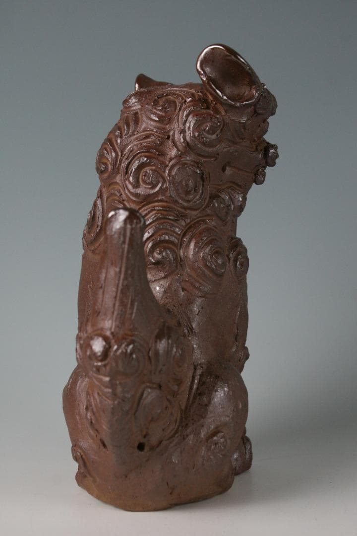 人間国宝一門 金城敏徳 作 南蛮焼〆立シーサー（大）1対 - メルカリ 金城