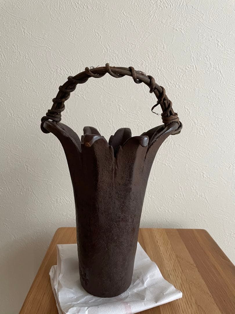 大洞銅器店 未使用 吊るし花器 猿の囲炉裏自在鉤 吊り下げ花瓶 囲炉裏 吊り手猿