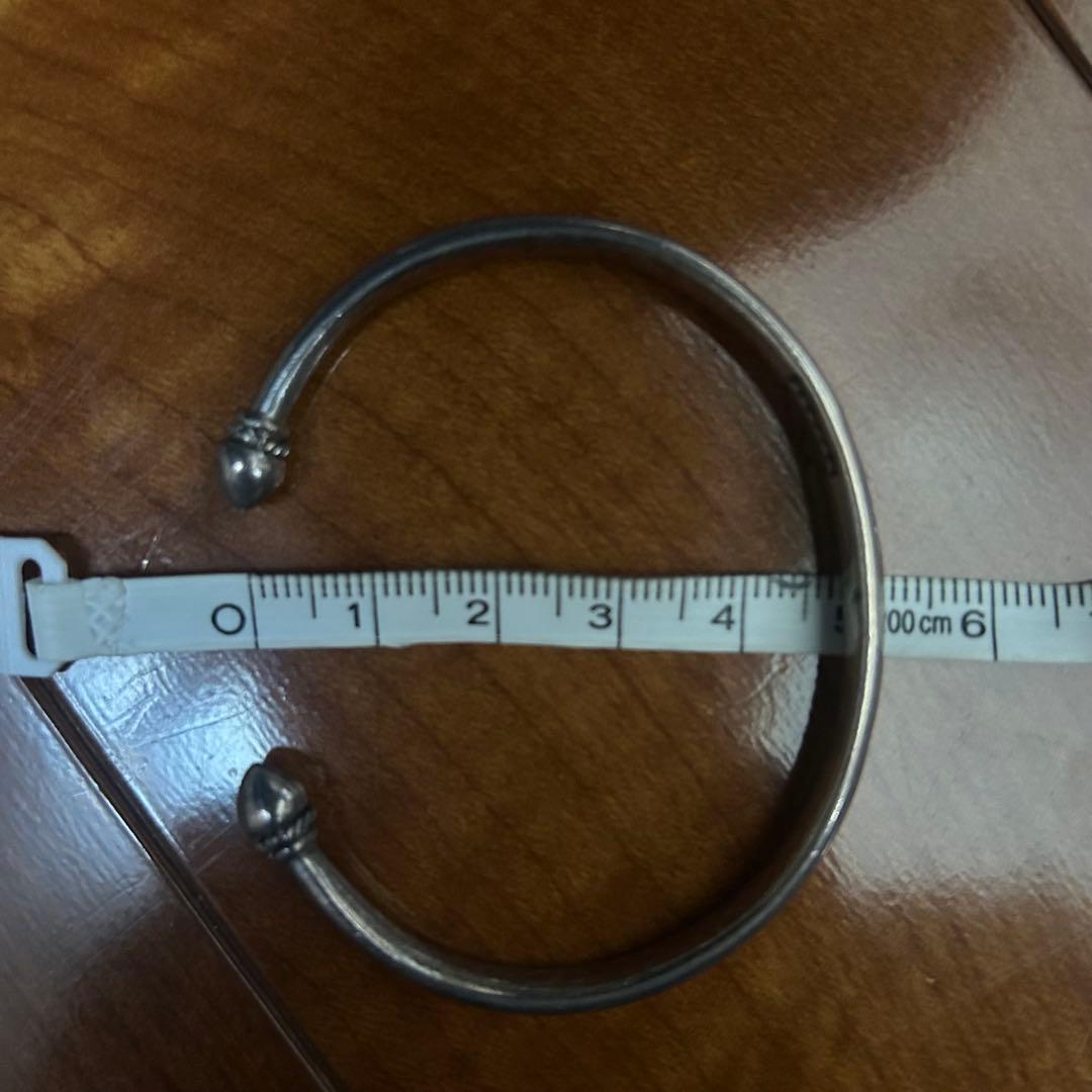 saad バングル シルバー925 唐草　波　ビンテージ　インディアンジュエリー