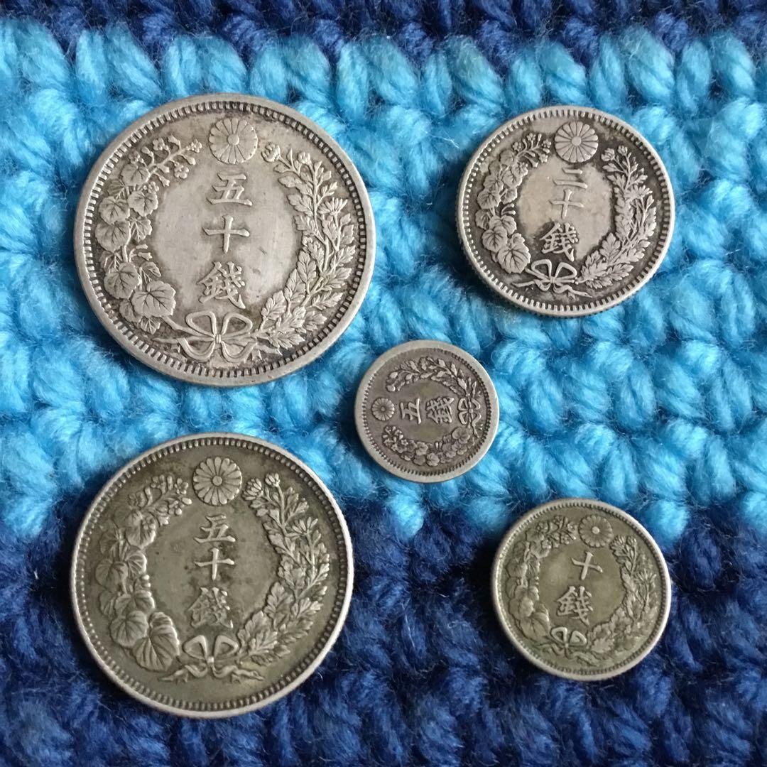 銀製旧貨幣5枚セット - メルカリ