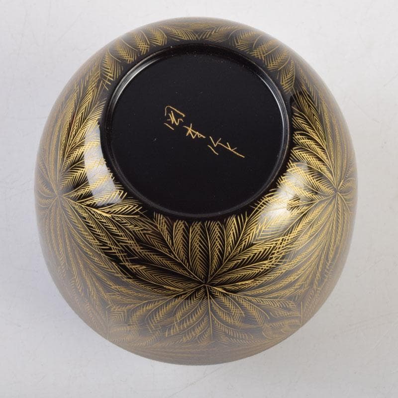 茶道具 輪島塗 岡本陽斎作 忍彫沈金 棗 共箱 V 9074 - メルカリ