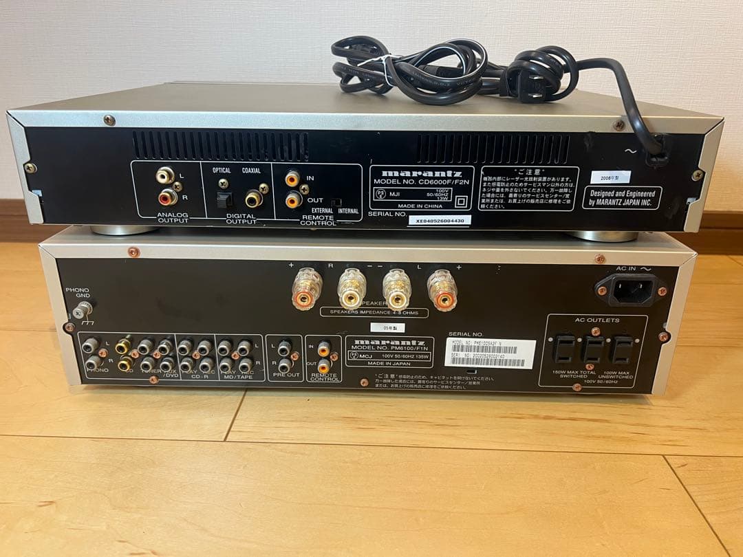Marantz アンプ PM6100/F1N CDプレーヤー CD6000F