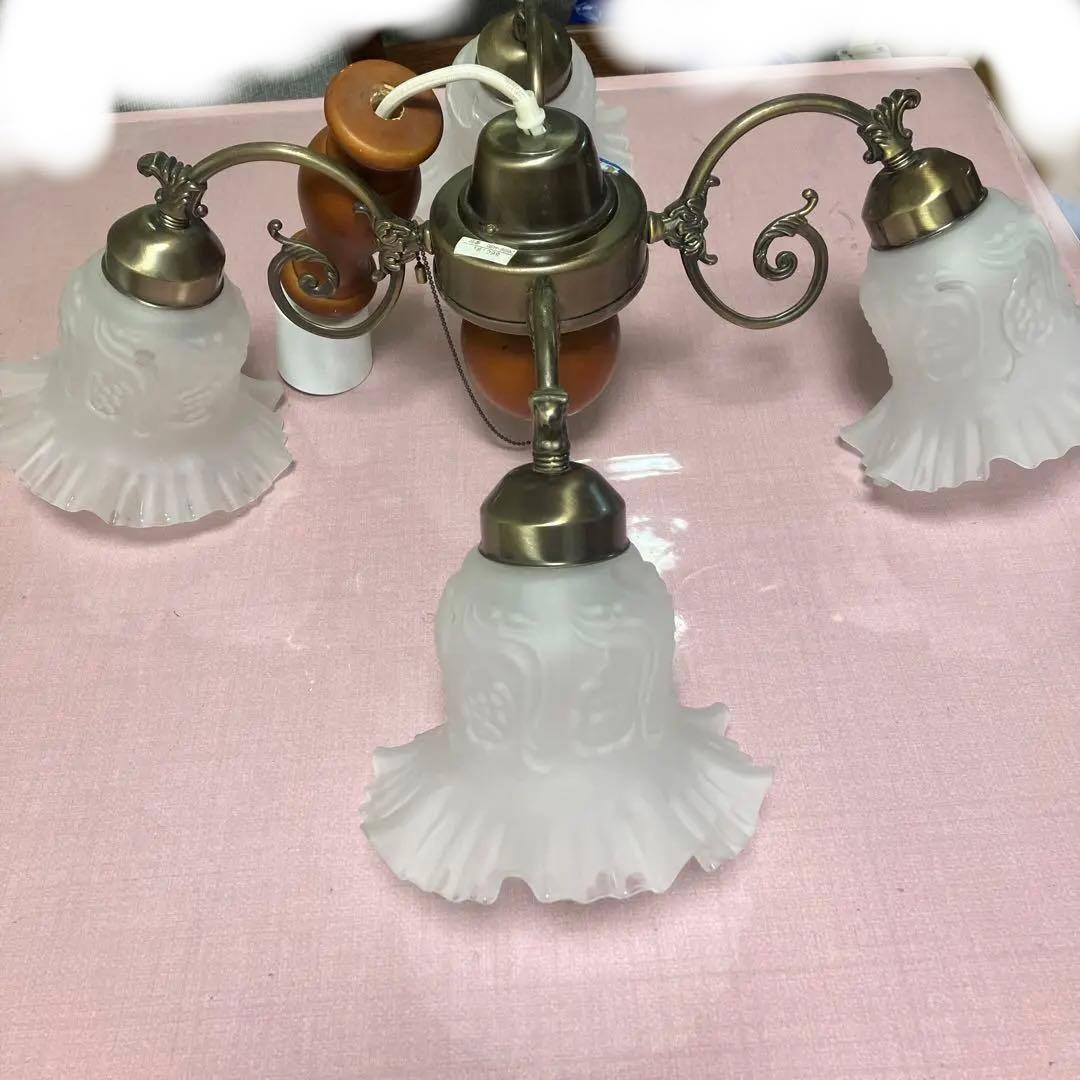 KISHIMA フリルランプ 4灯 シャンデリアGEM-859C キシマ