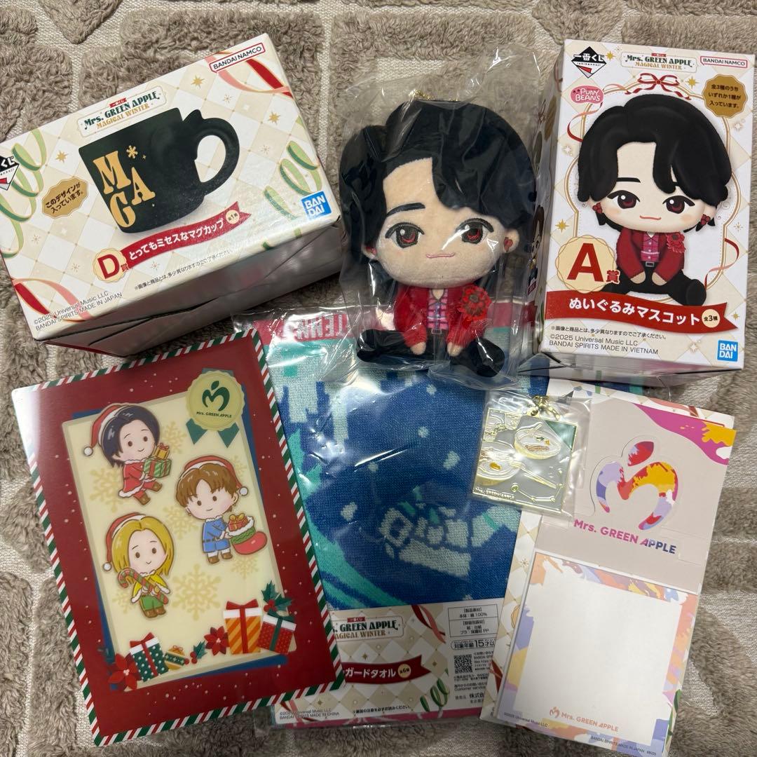 Mrs.GREEN APPLE ミセス 1番くじ A賞D賞6点セット　ぬいぐるみ 一番くじ Mrs. GREEN APPLE MAGICAL WINTER｜一番くじ倶楽部｜BANDAI