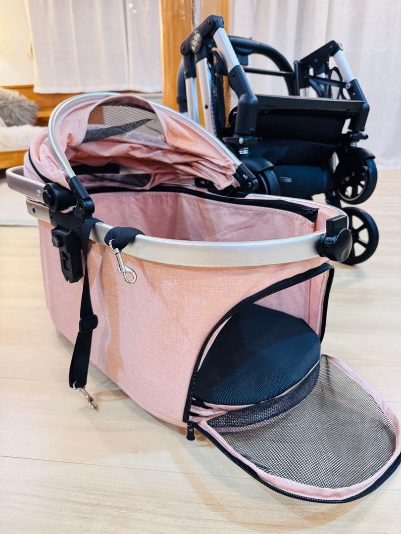 Kenyone ペットカート 分離型 折りたたみ ピンクの通販はau PAY