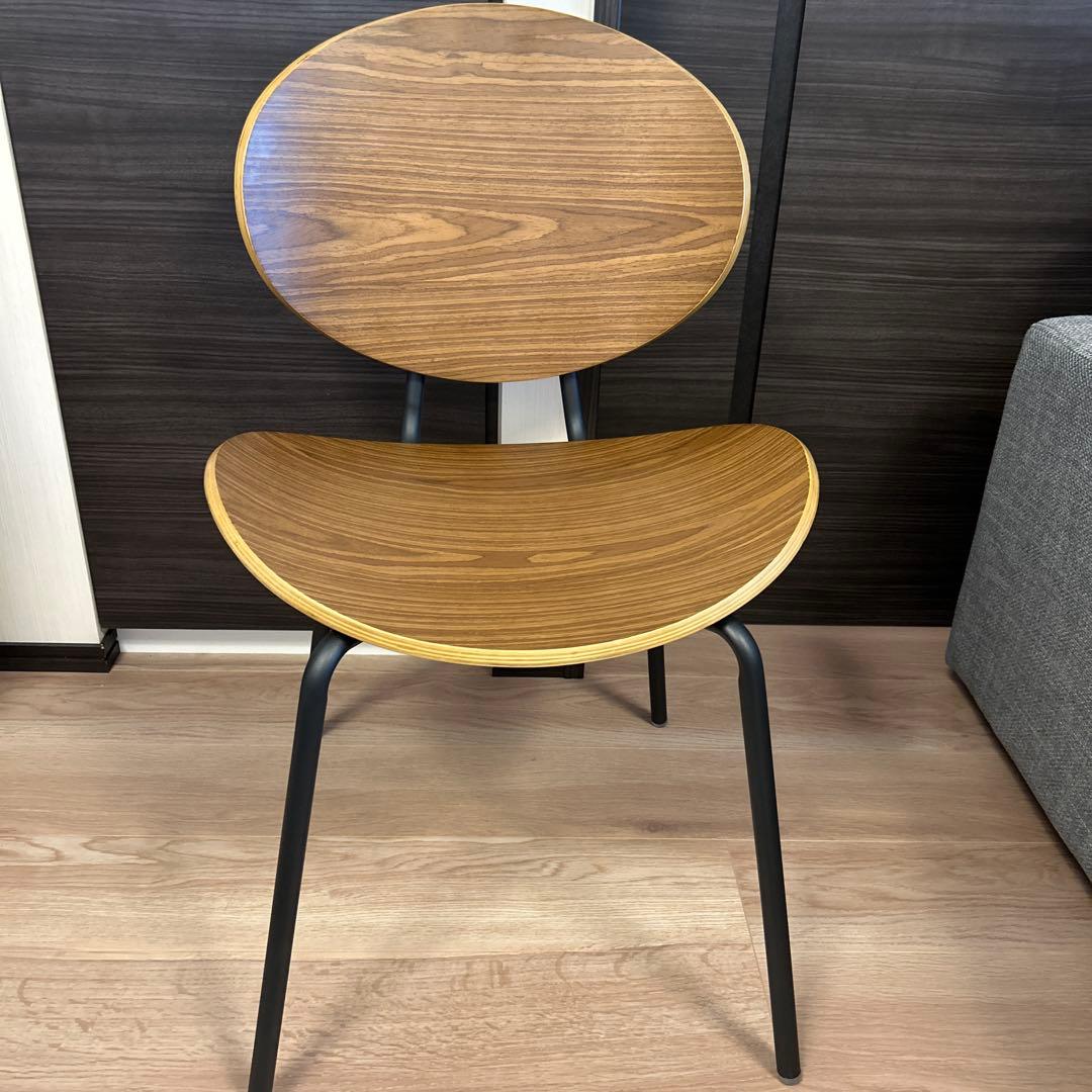 美品】KANADEMONOチェア 木製ブラウン