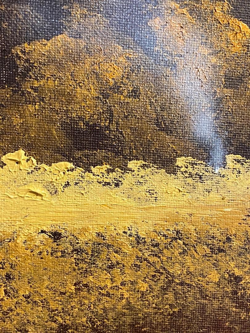 「真作」羽中田晴夫　風景画　油彩画　絵画　油彩画　F6号