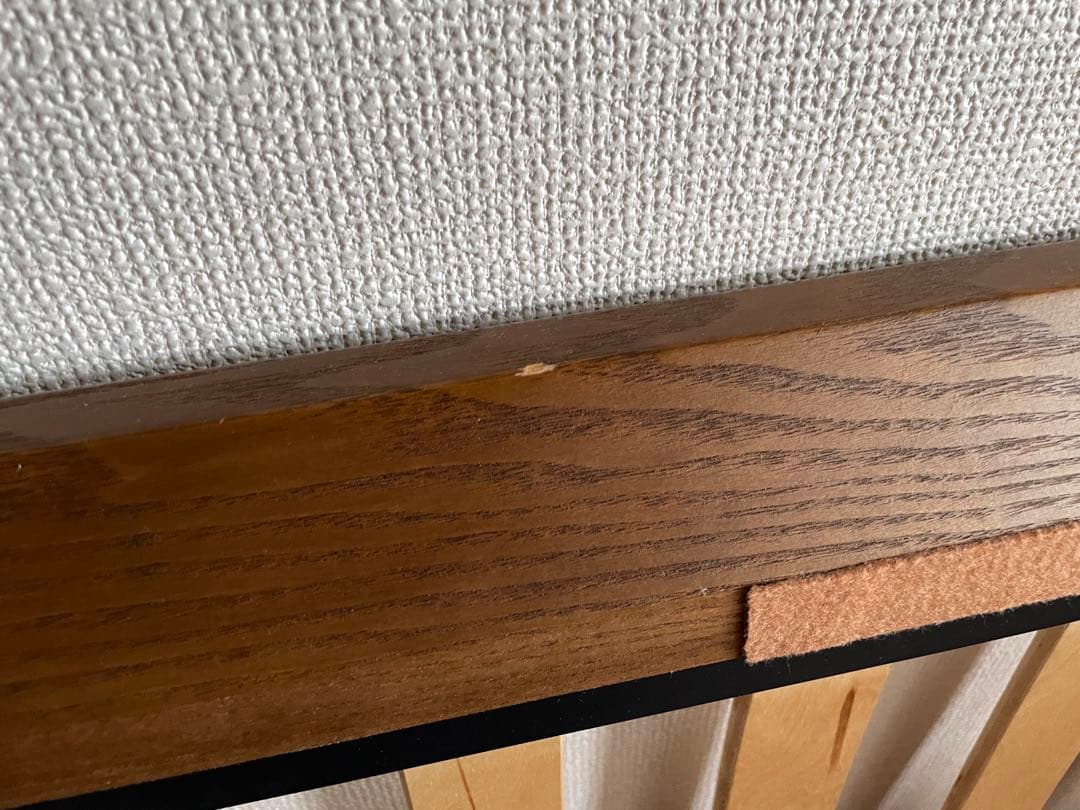 【お値下げ】無印良品　ベッドフレーム（旧型ヘッドボード付）シングル　ウォールナッ