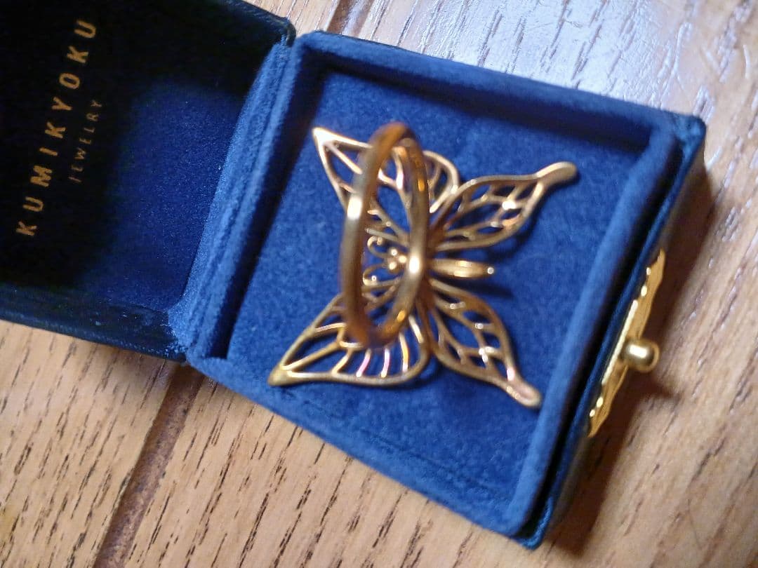 蝶デザインリング 専用ケース付き