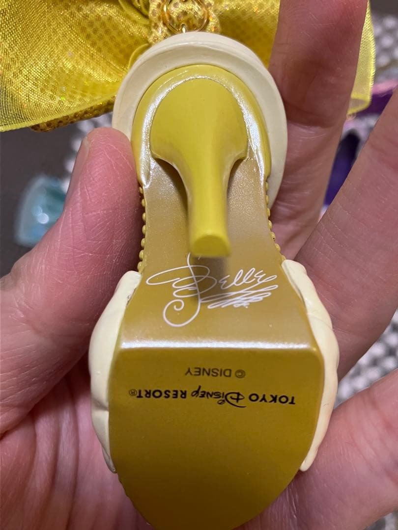 ディズニー　プリンセス　靴型キーホルダー