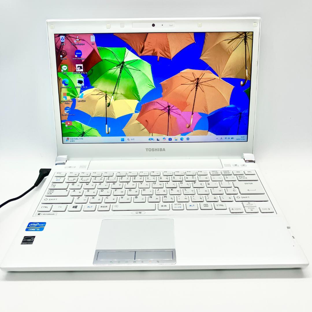 13.3in❣️希少な白✨DVD カメラ付 SSD コンパクト ノートパソコン