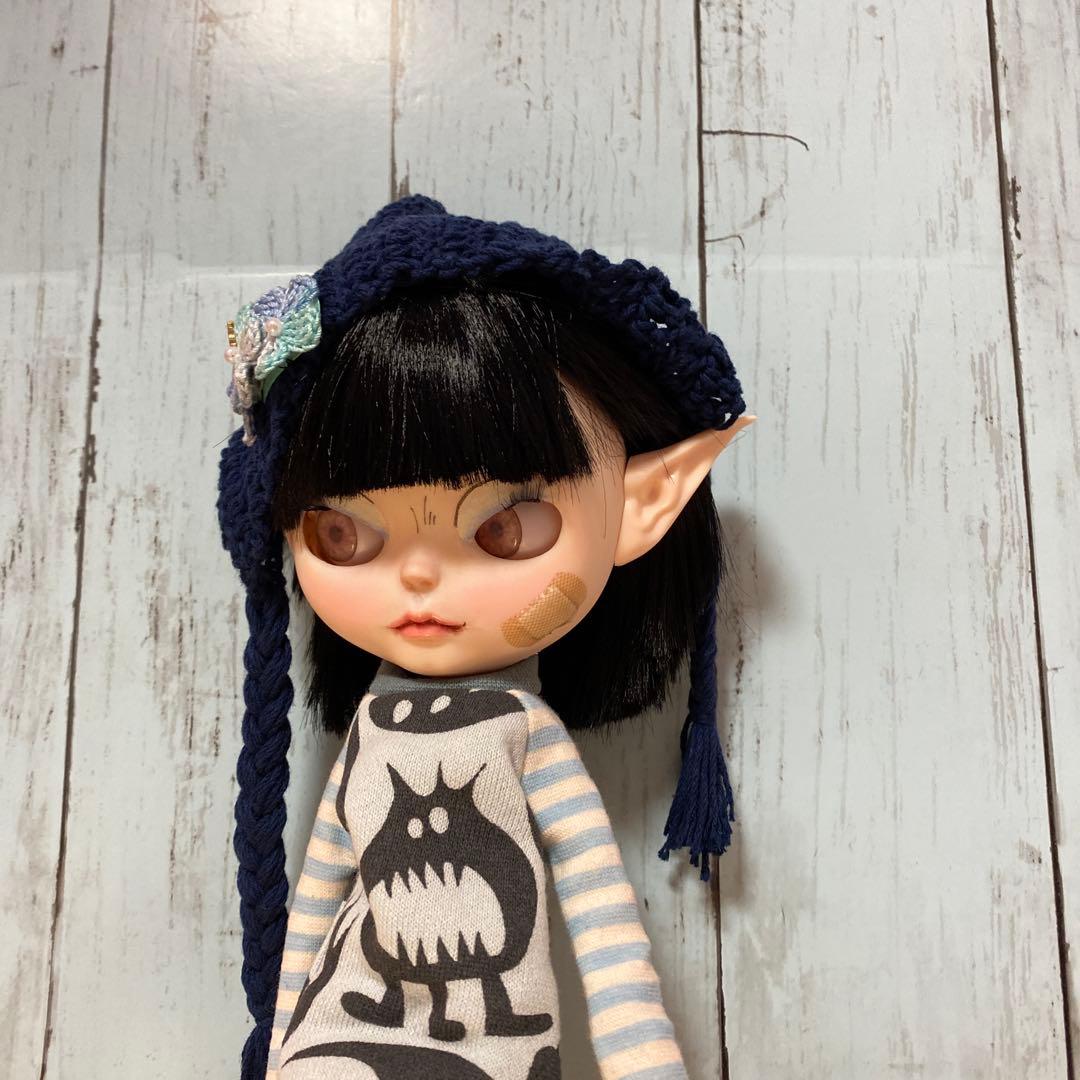 カスタムアイシードール『デビルちゃん』サラサラブラックボブヘア