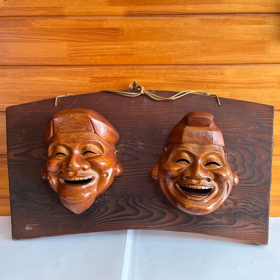 大黒様 恵比寿様 壁掛け お面 - メルカリ