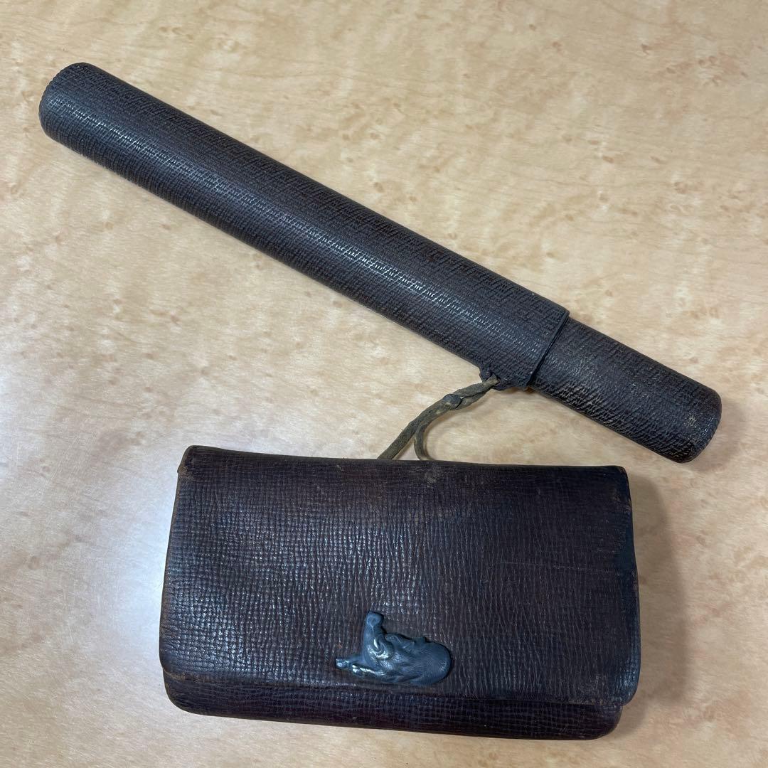 1527 時代物煙道具煙草入れ骨董品