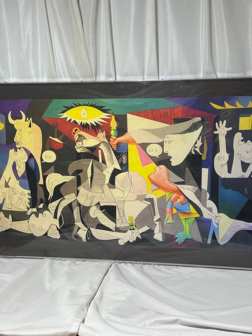 ピカソ　ゲルニカ　特注アクリルケ-ス入り　　 美術品絵画　ア-ト名画　インテリア