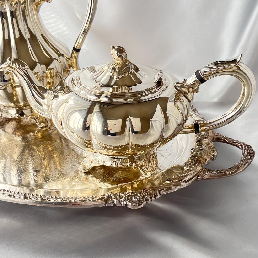 【Oneida】 メロンフォルムのティーサービス 4点