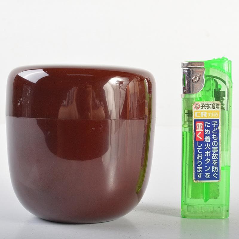 茶道具　 山中塗　中村光佑作　蓋内蒔絵　棗　共布　書付共箱　V　R6764