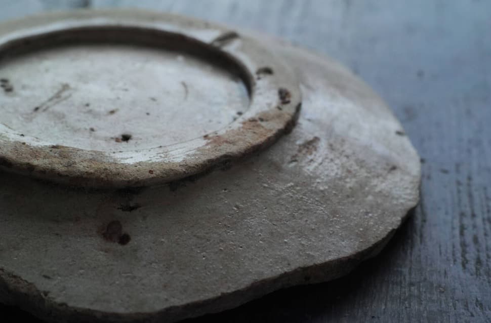 17世紀オランダ ダッチマジョリカ 藍絵ザクロ文皿 デルフト陶片