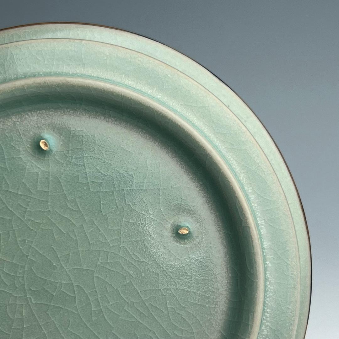 龍泉窯 青磁折沿洗 唐物 中国古玩 中国美術 A953