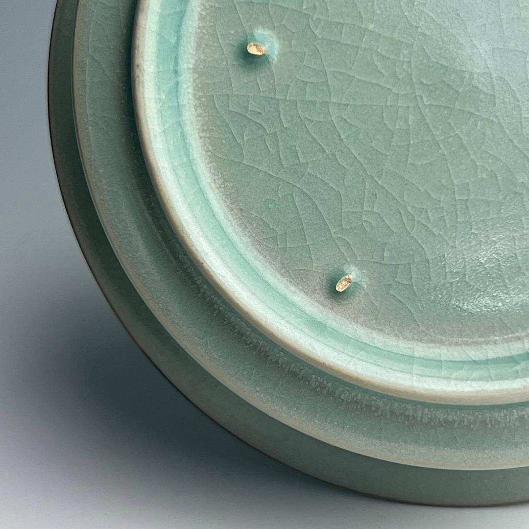 龍泉窯 青磁折沿洗 唐物 中国古玩 中国美術 A953