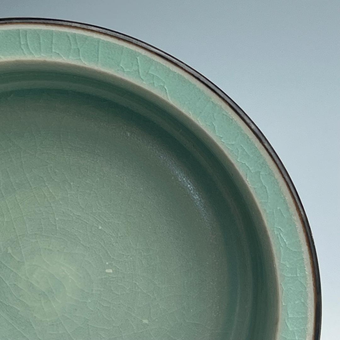 龍泉窯 青磁折沿洗 唐物 中国古玩 中国美術 A953