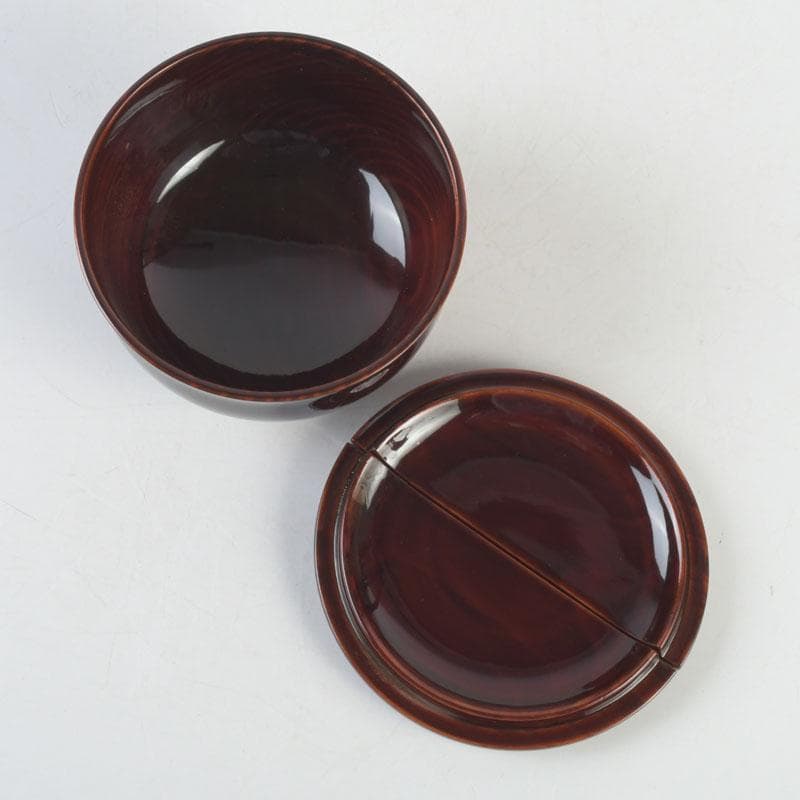 茶道具 塗師 安田春仁作 老松茶入 仕覆付 共箱 V 9691の通販はau PAY