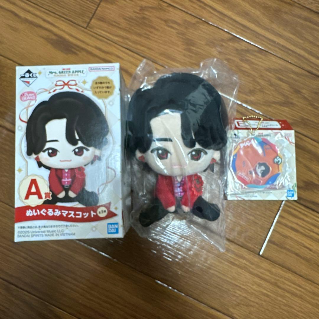 Mrs.GREEN APPLE ぬいぐるみマスコット×アクリルチャームセット Mrs GREEN APPLE 一番くじ A賞 ぬいぐるみマスコット E賞 シャカシャカ